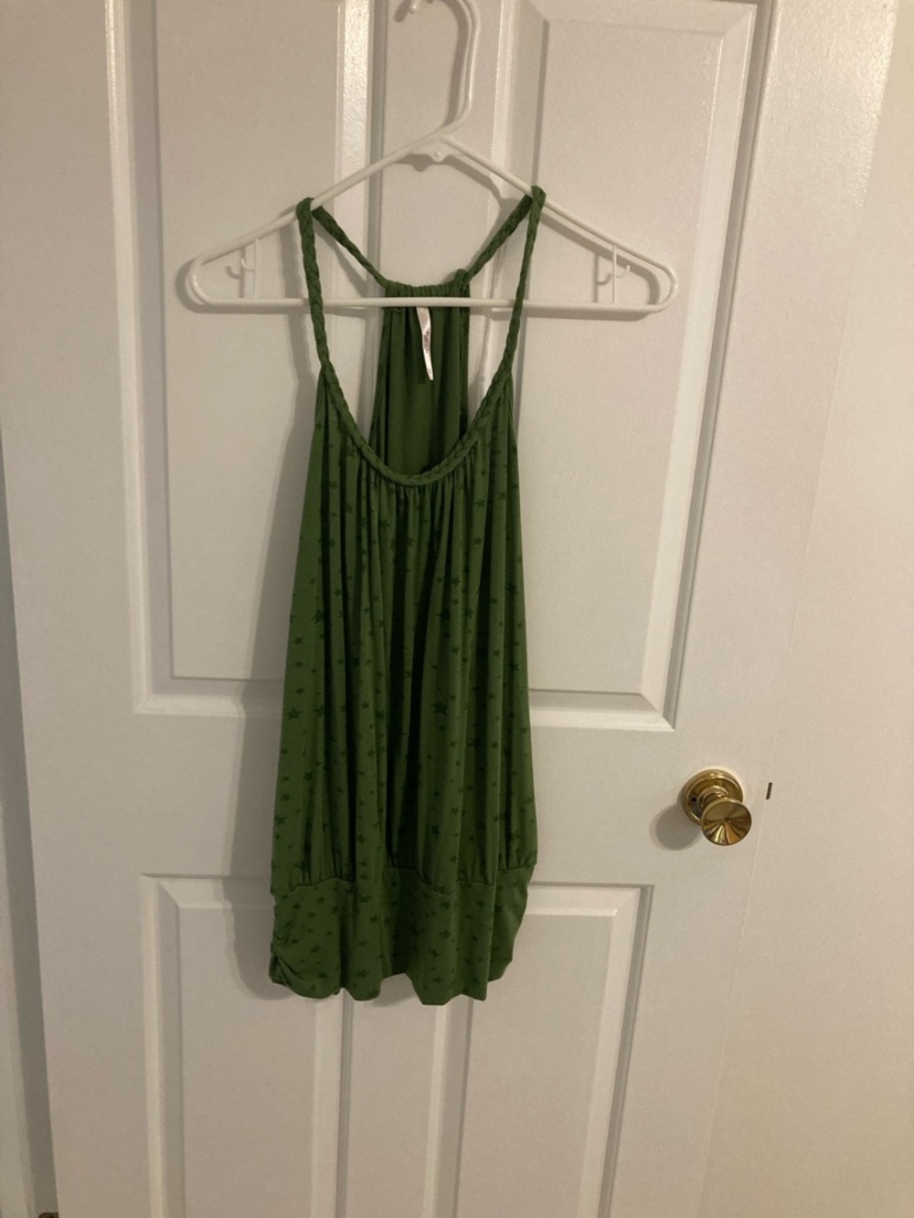 Rue21 Green Star-Print Racerback Tank